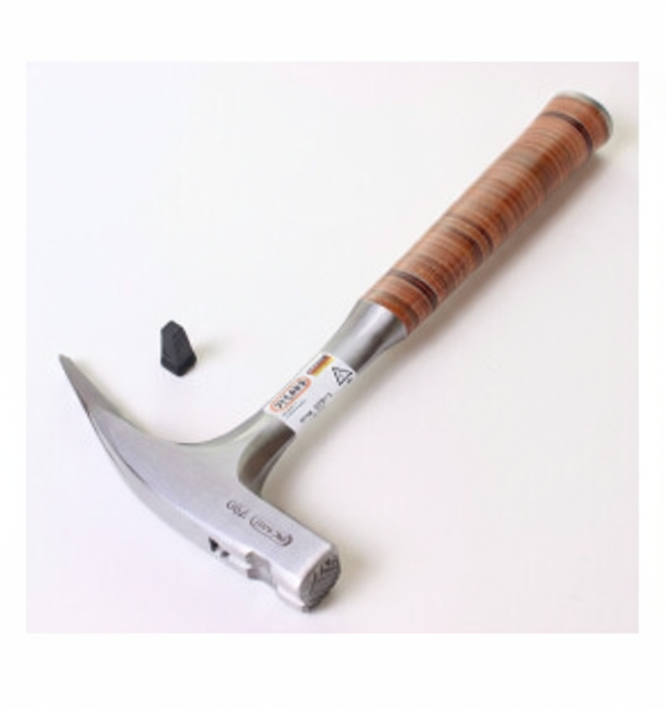 Picard Ganzstahl-Latthammer mit Ledergriff geraut